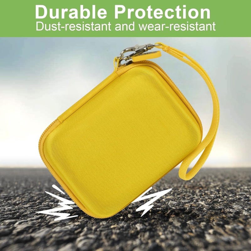 ALKOO Case Compatible with VAHOIALD FHD 1080P Digital Camera/for CAMKORY Digital Point and Shoot/for Kodak PIXPRO FZ45-BK 16MP Vlogging/for IWEUKJLO/for Nsoela, Holder for SD Card More (Yellow) - Image 5